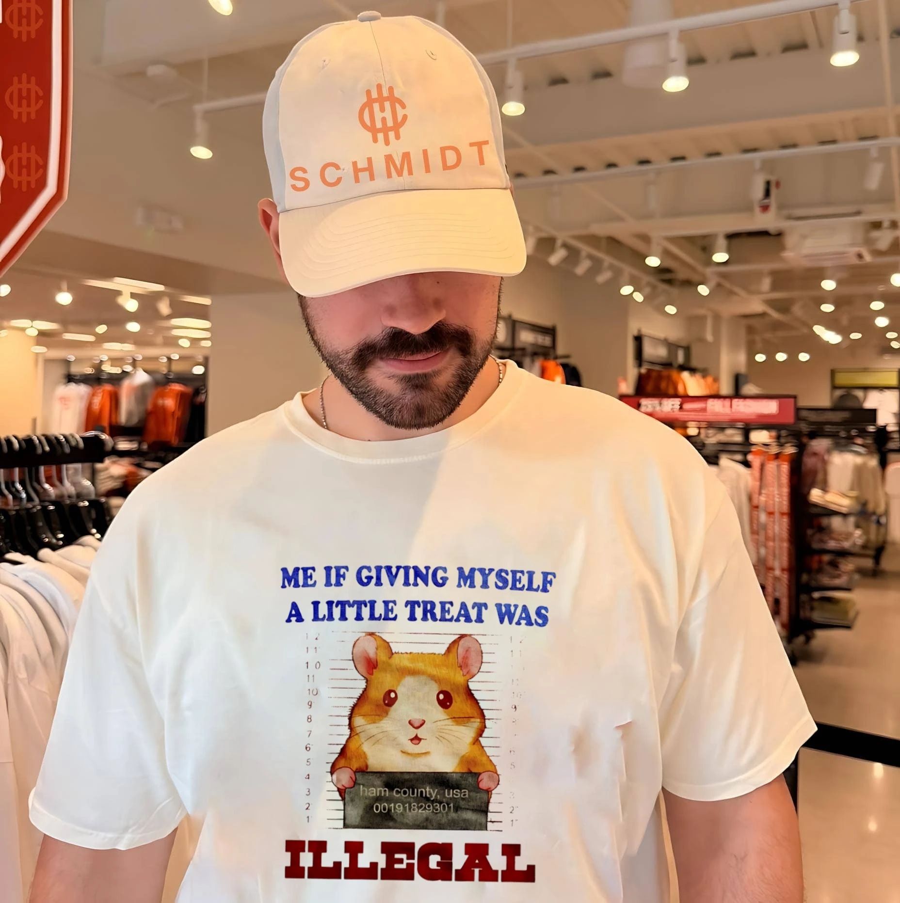 Me if Giving Myself a Little Treat Was Illegal Hamster Mugshot shirt