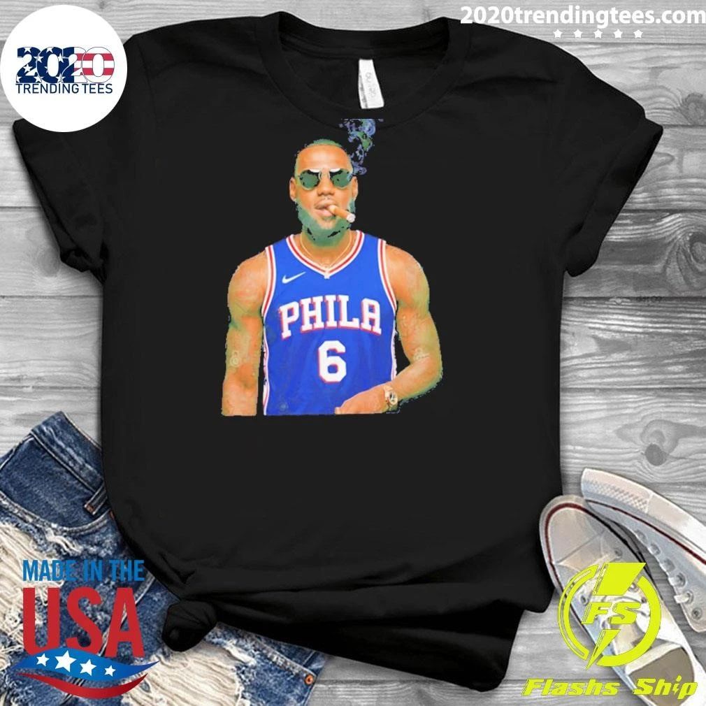 James 6 Philadelphia 76ers Cigar Meme Shirt