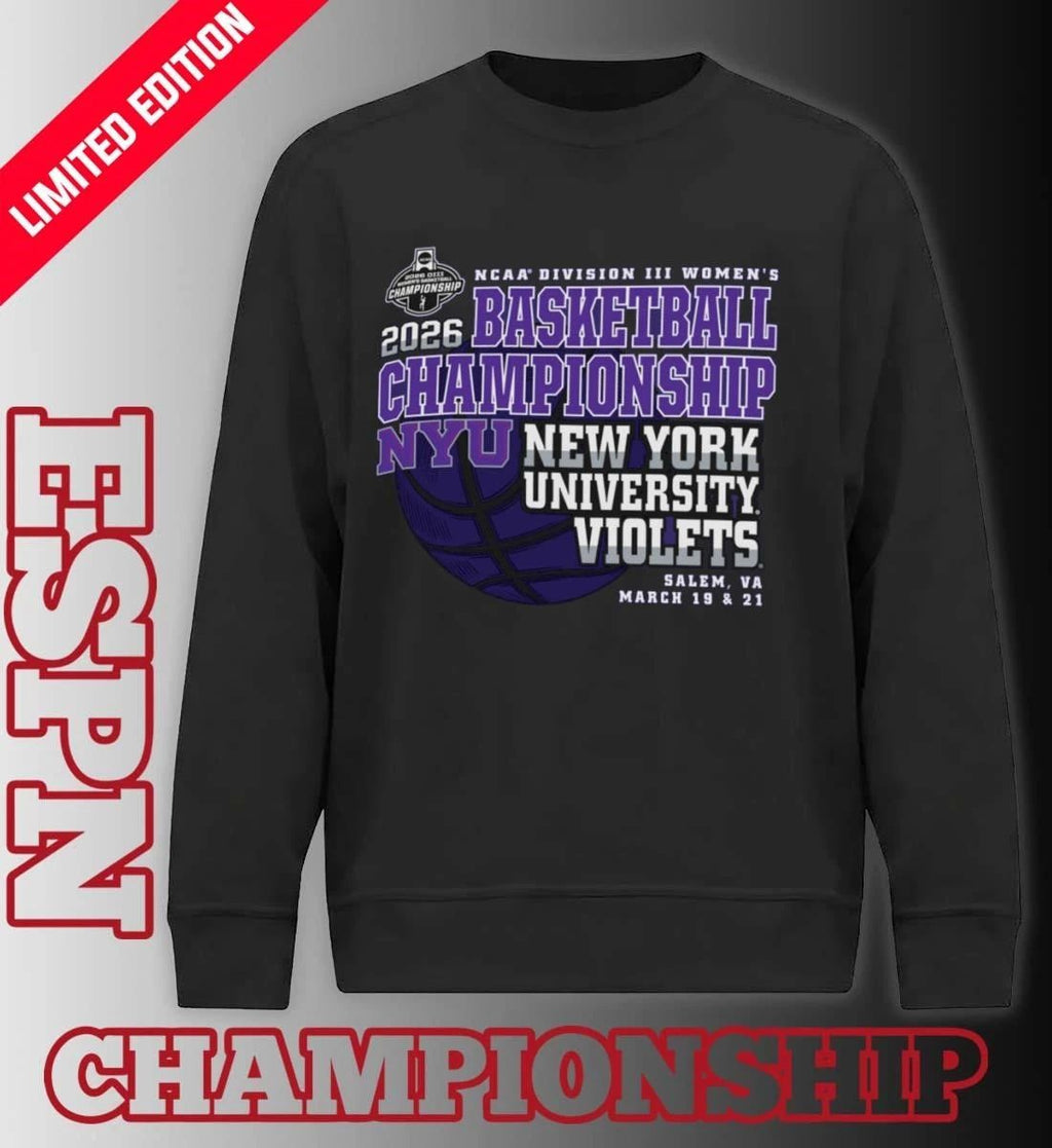 New York University Violets 2026 NCAA DIII Women’s Basketball Championship Shirt