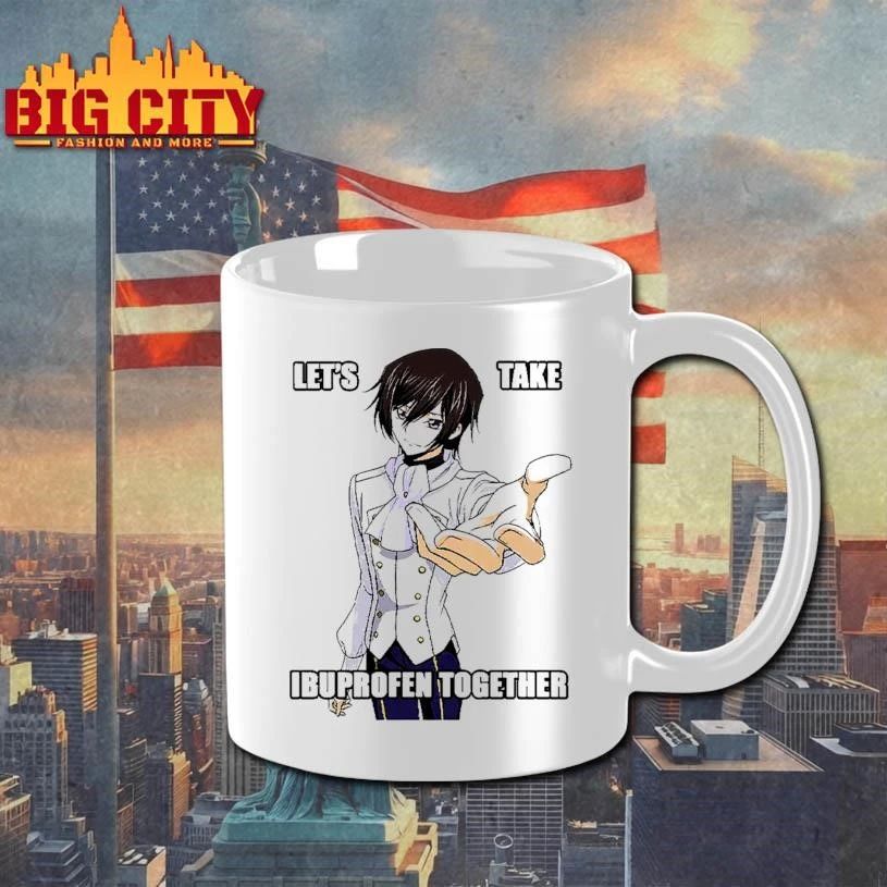Lets Take Ibuprofen Together Anime Lelouch Funny Meme Graphic Shirt