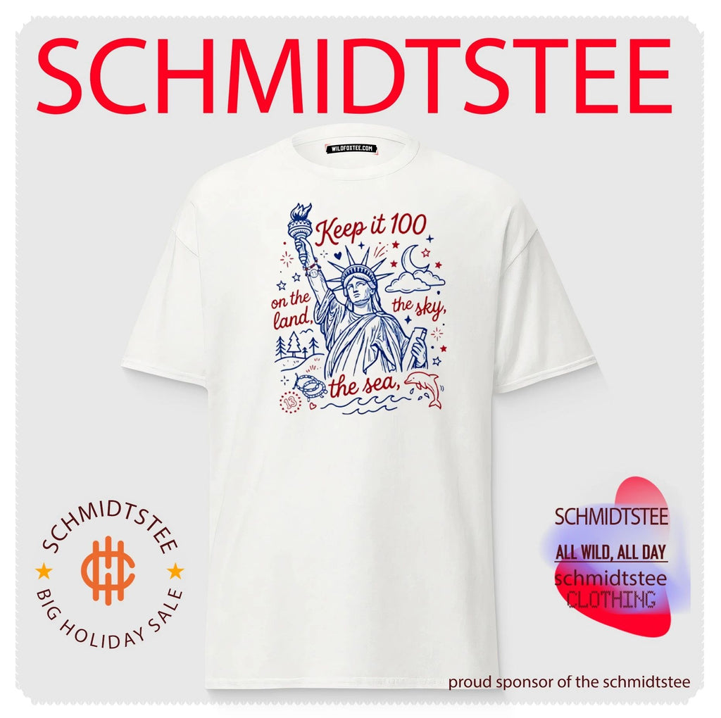 Keep It 100 On The Land The Sky The Sea 4th Of July Patriotic shirt