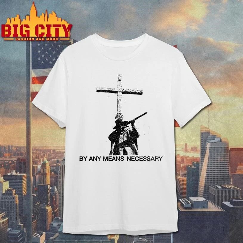 By Any Means Necessary Pilgrim Hunter Cross Rifle Heavy Metal Vintage Shirt