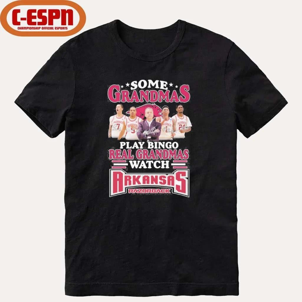 Some Grandmas Play Bingo Real Grandmas Watch Arkansas Razorbacks 2026 Shirt