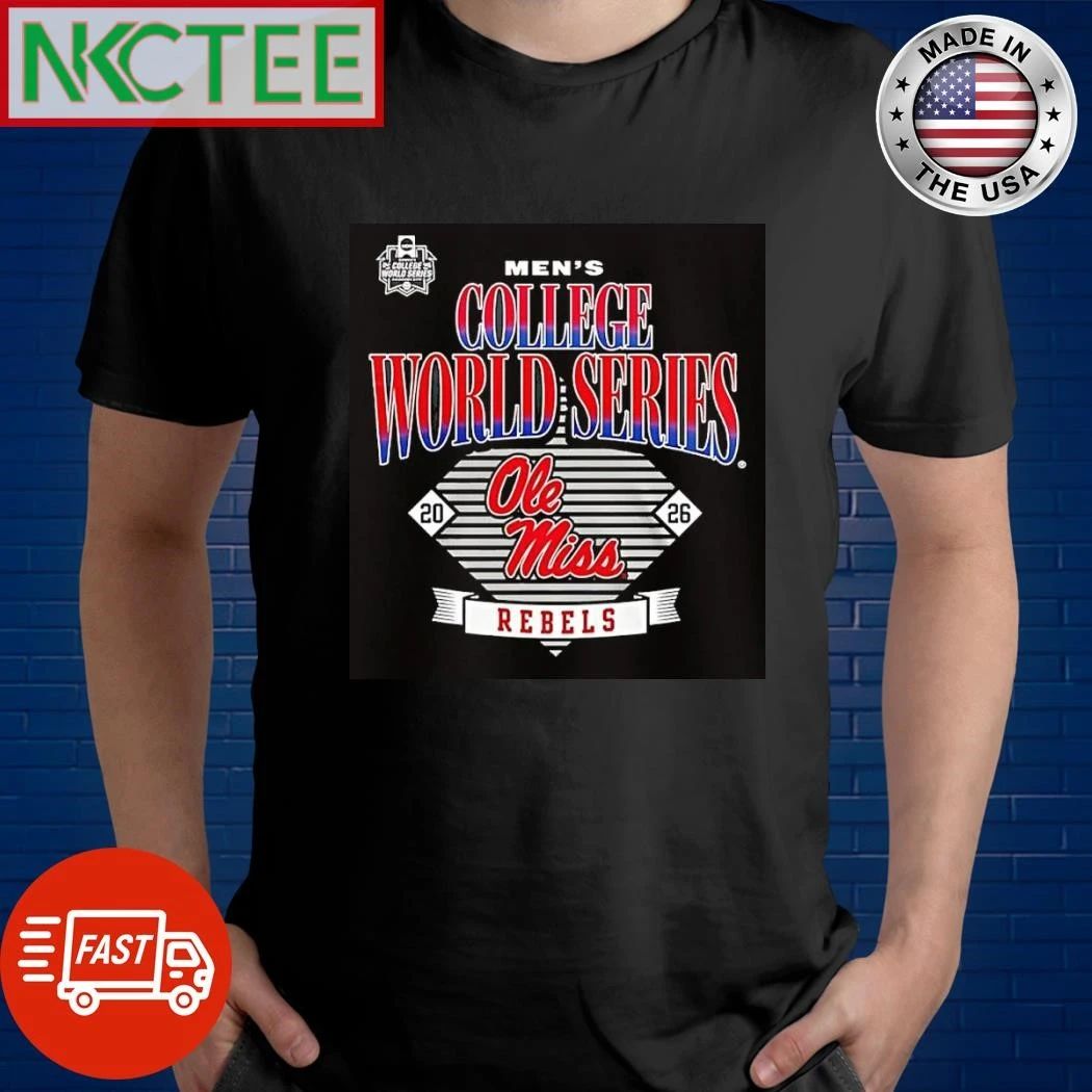 Ole Miss Rebels 2026 Mens College World Series Ncaa Baseball Shirts