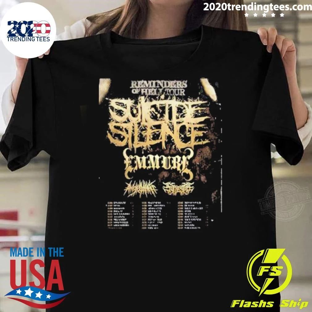 Suicide Silence & Emmure Reminders Of Hell Tour December 2026 Shirt