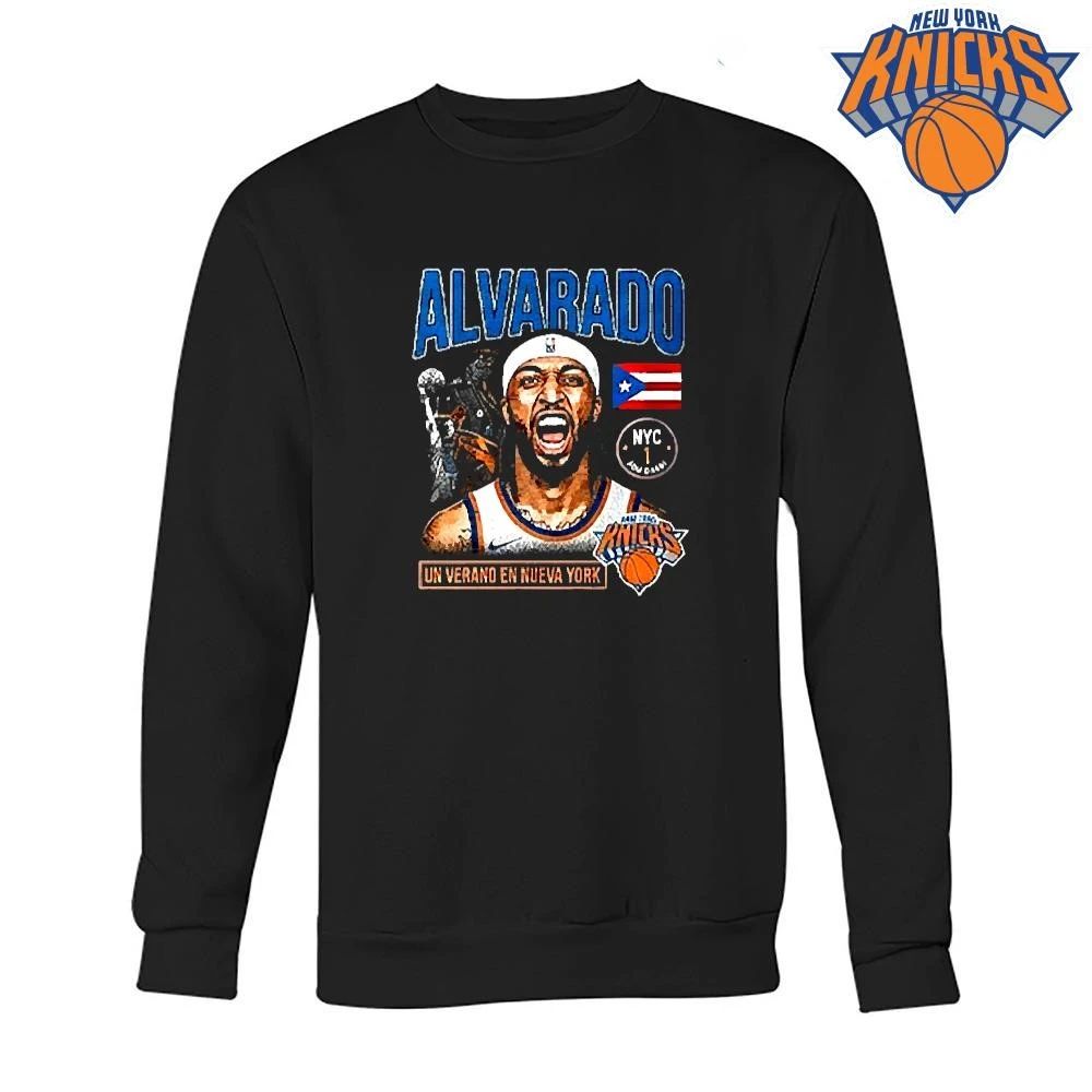 Jose Alvarado Un Verano En Nueva York Knicks Puerto Rico Flag Shirt