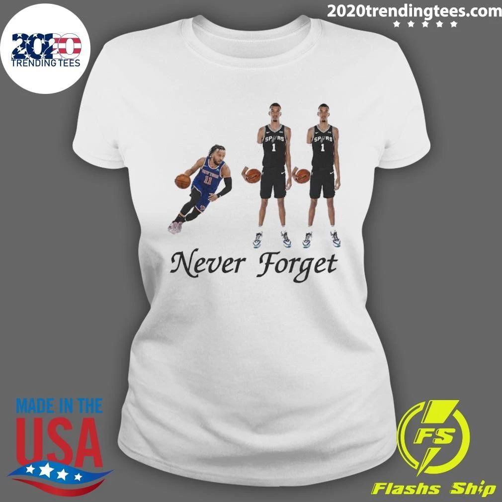Jalen Brunson And Victor Wembanyama Never Forget 2026 Tee Shirt