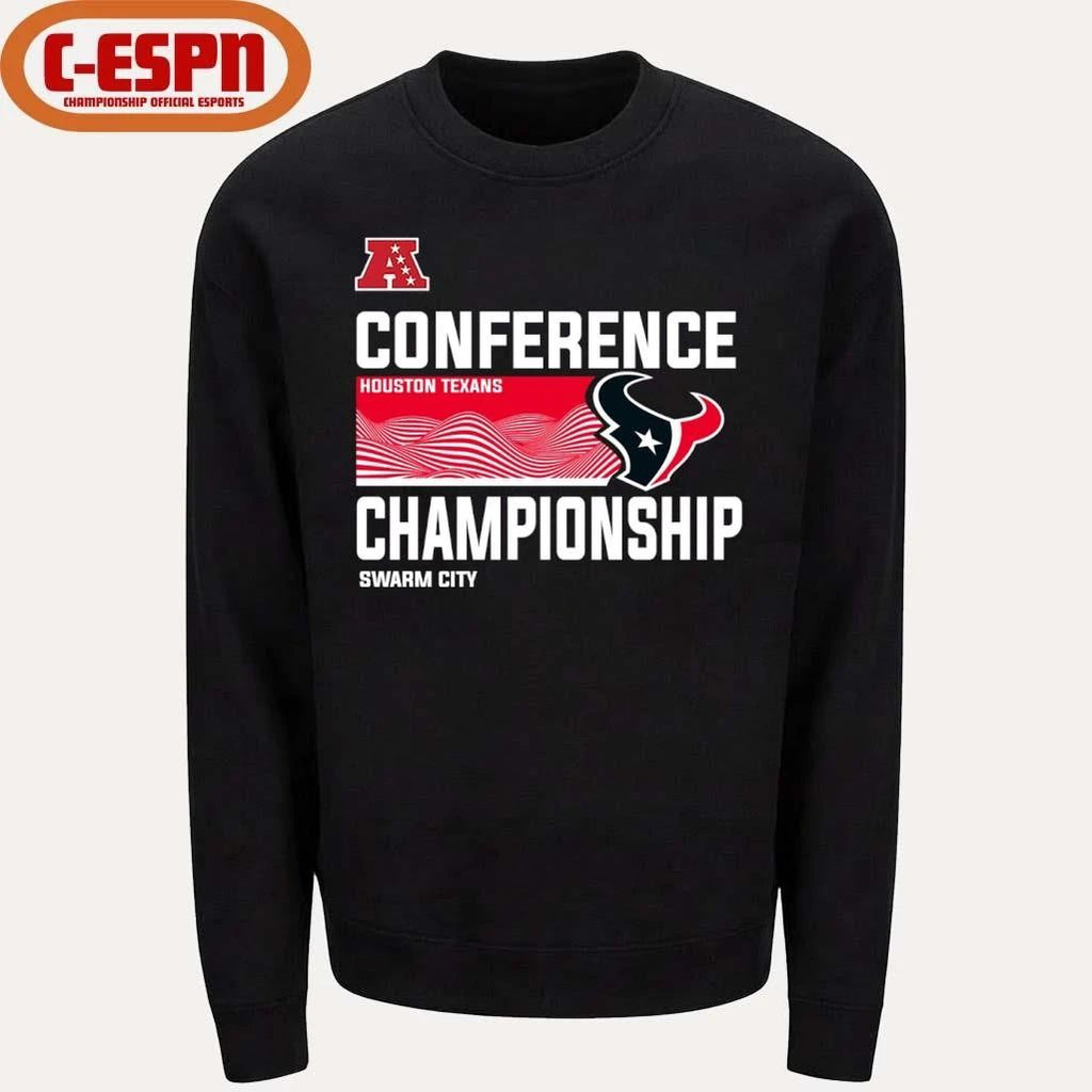 Houston Texans 2025-26 AFC Conference Championship Swarm City T-Shirt