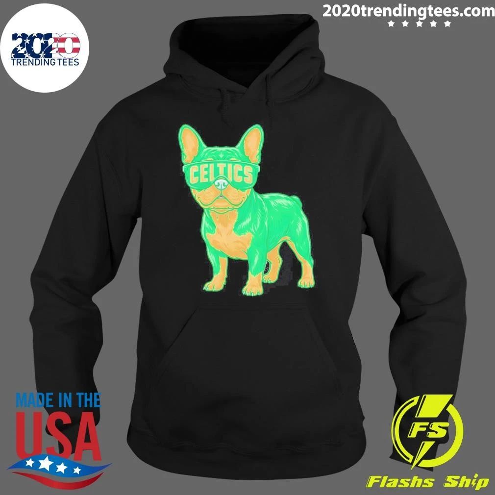 Boston Celtics French Bulldog cartoon shirt