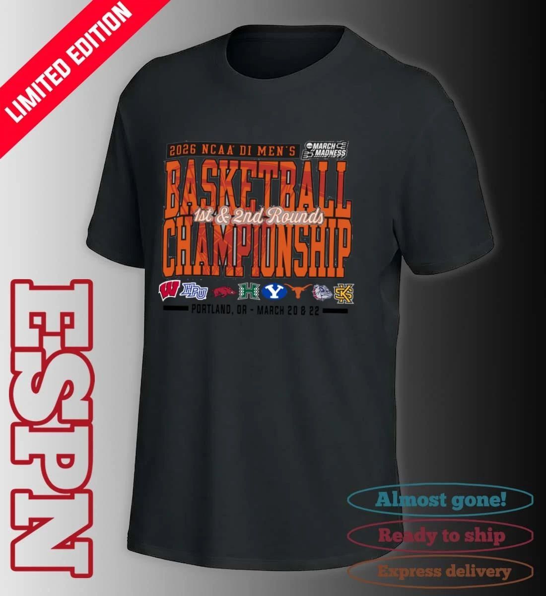 Portland, OR 2026 NCAA DI Men’s Basketball Championship – March 20 & 22 T-Shirt