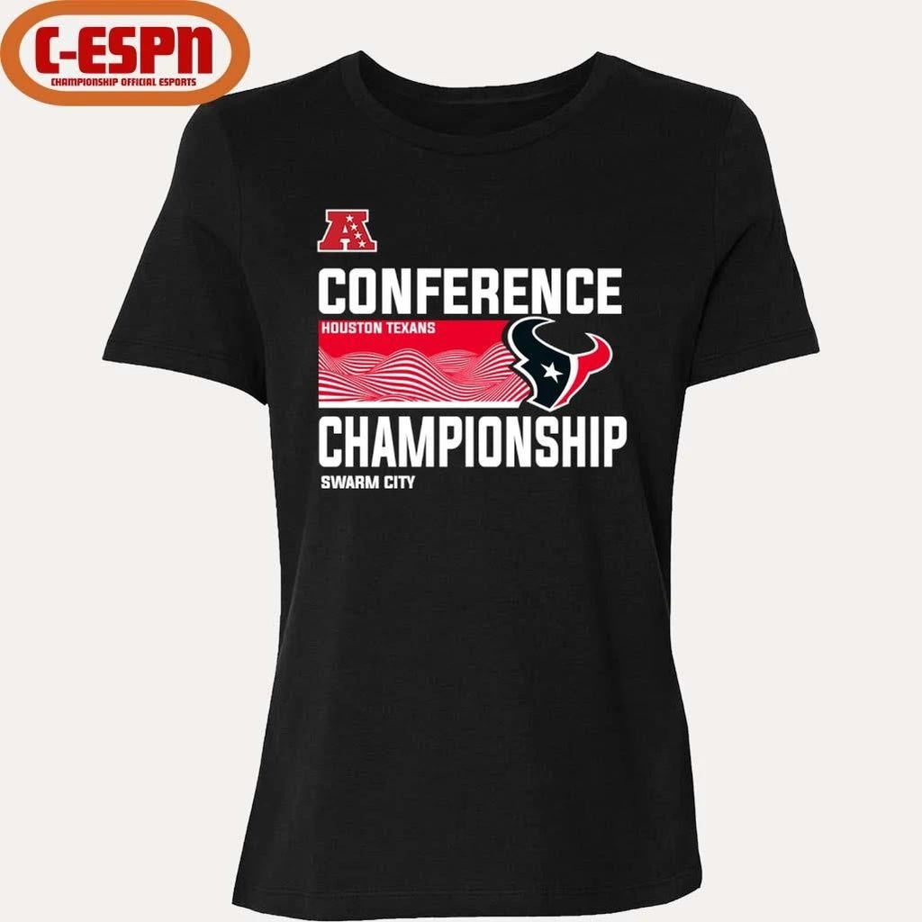 Houston Texans 2025-26 AFC Conference Championship Swarm City T-Shirt