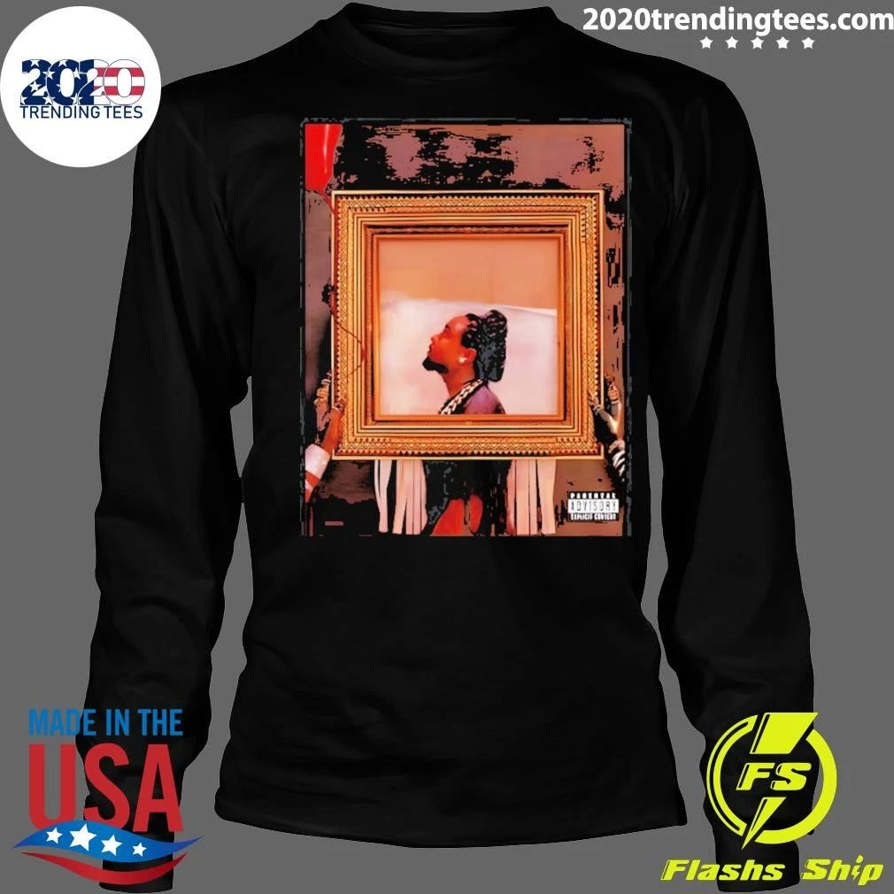 Wale Album Art Holding Picture Frame Parental Advisory Explicit Content Shirt