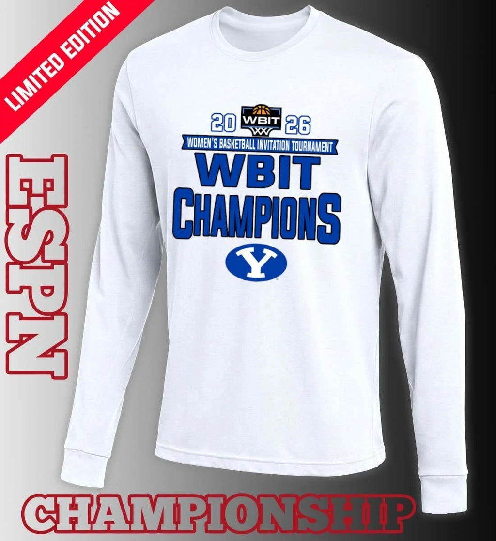 BYU Cougars 2026 WBIT Women’s Basketball Invitation Tournament Champions Locker Room T-Shirt
