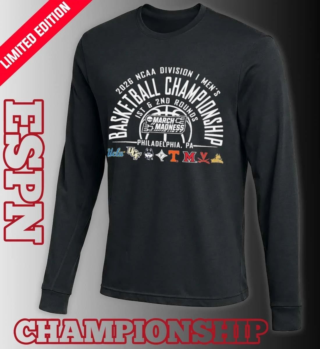 Philadelphia Regional 2026 NCAA DI Men’s Basketball Championship T-Shirt