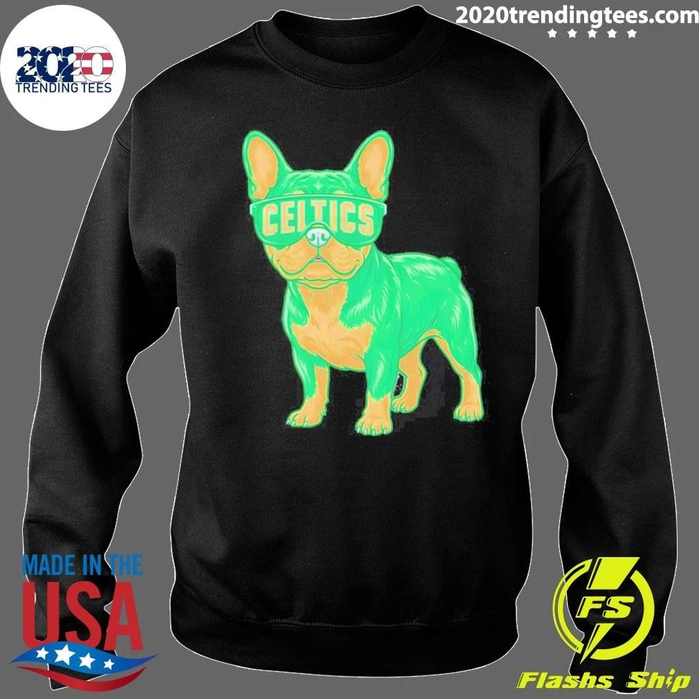 Boston Celtics French Bulldog cartoon shirt