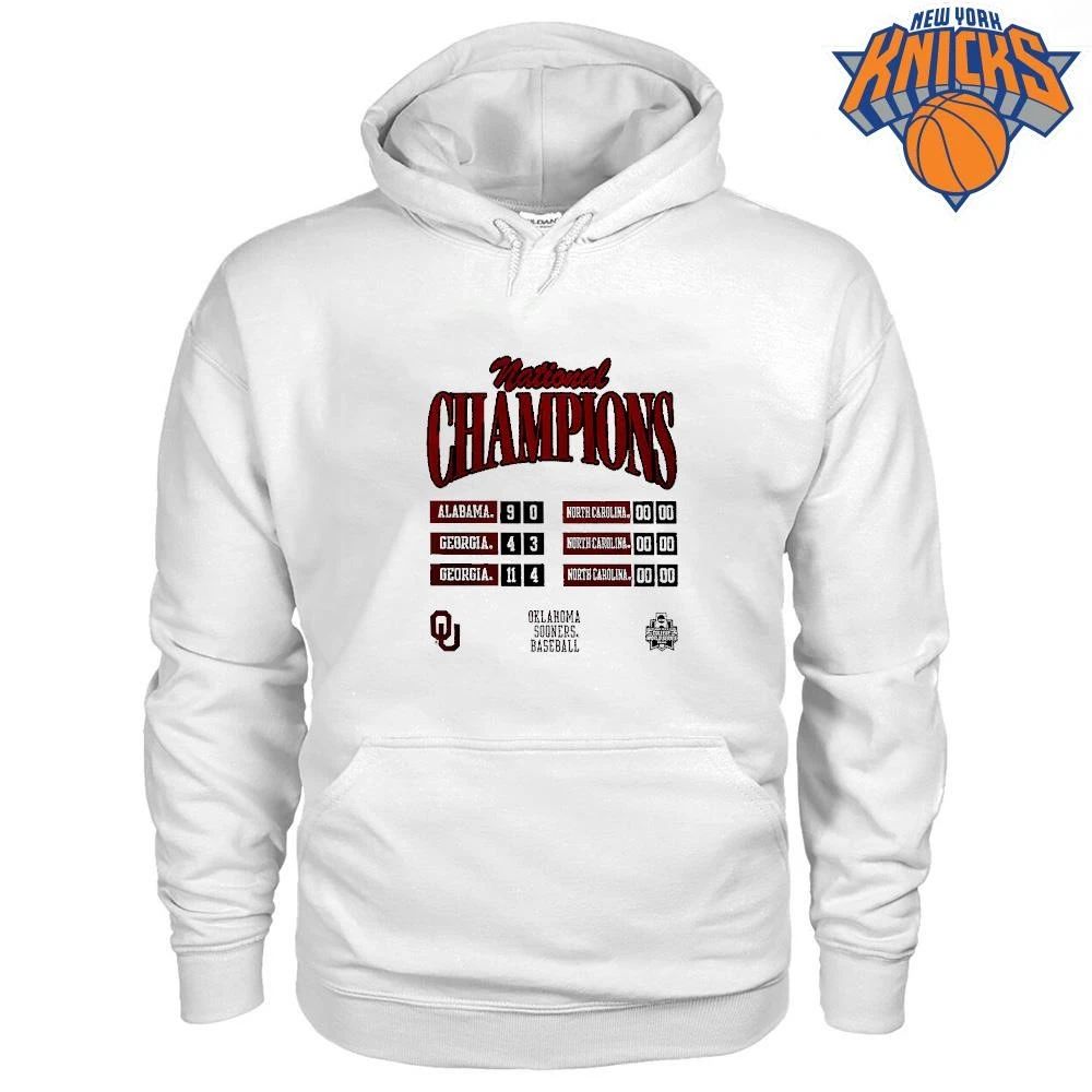 Oklahoma Sooners NCAA College World Series National Champions Scoreboard shirt