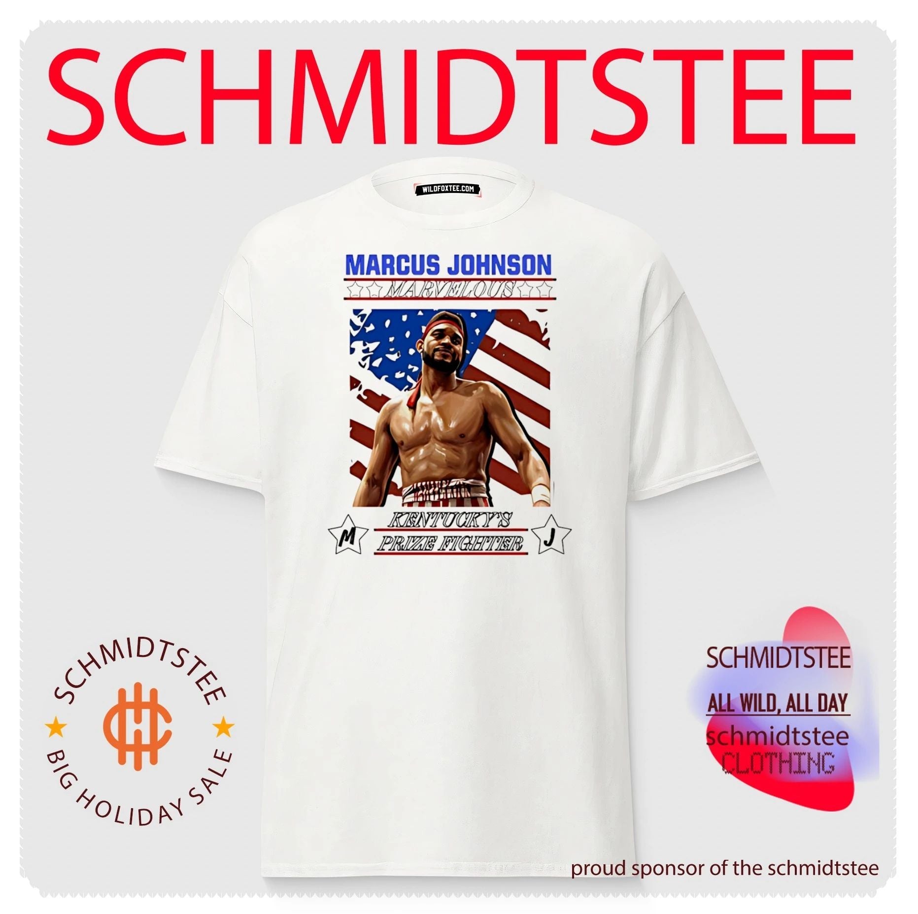 Marcus Johnson Marvelous Kentuckey prize fighter MJ flag shirt