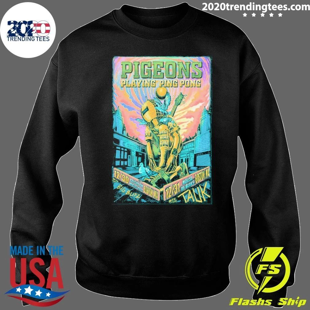 Pigeons Playing Ping Pong December 30-31 2026 In Boston MA NYE Shirt