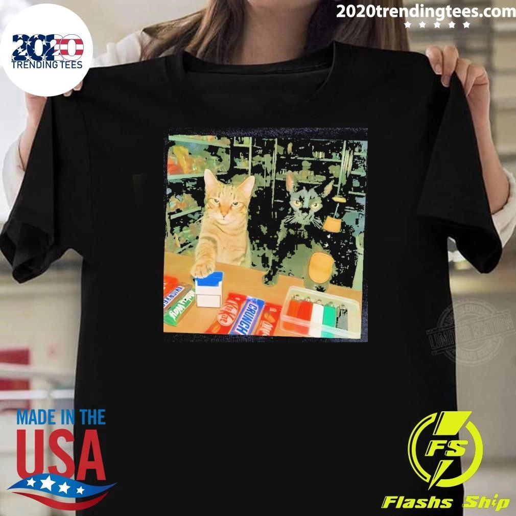 Cat At Grocery Store Funny Shirt