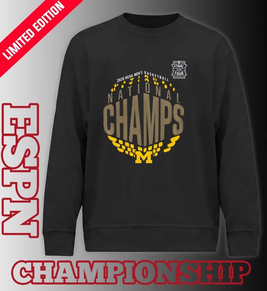 Michigan Wolverines 2026 NCAA Men’s Basketball National Champions Locker Room T-Shirt