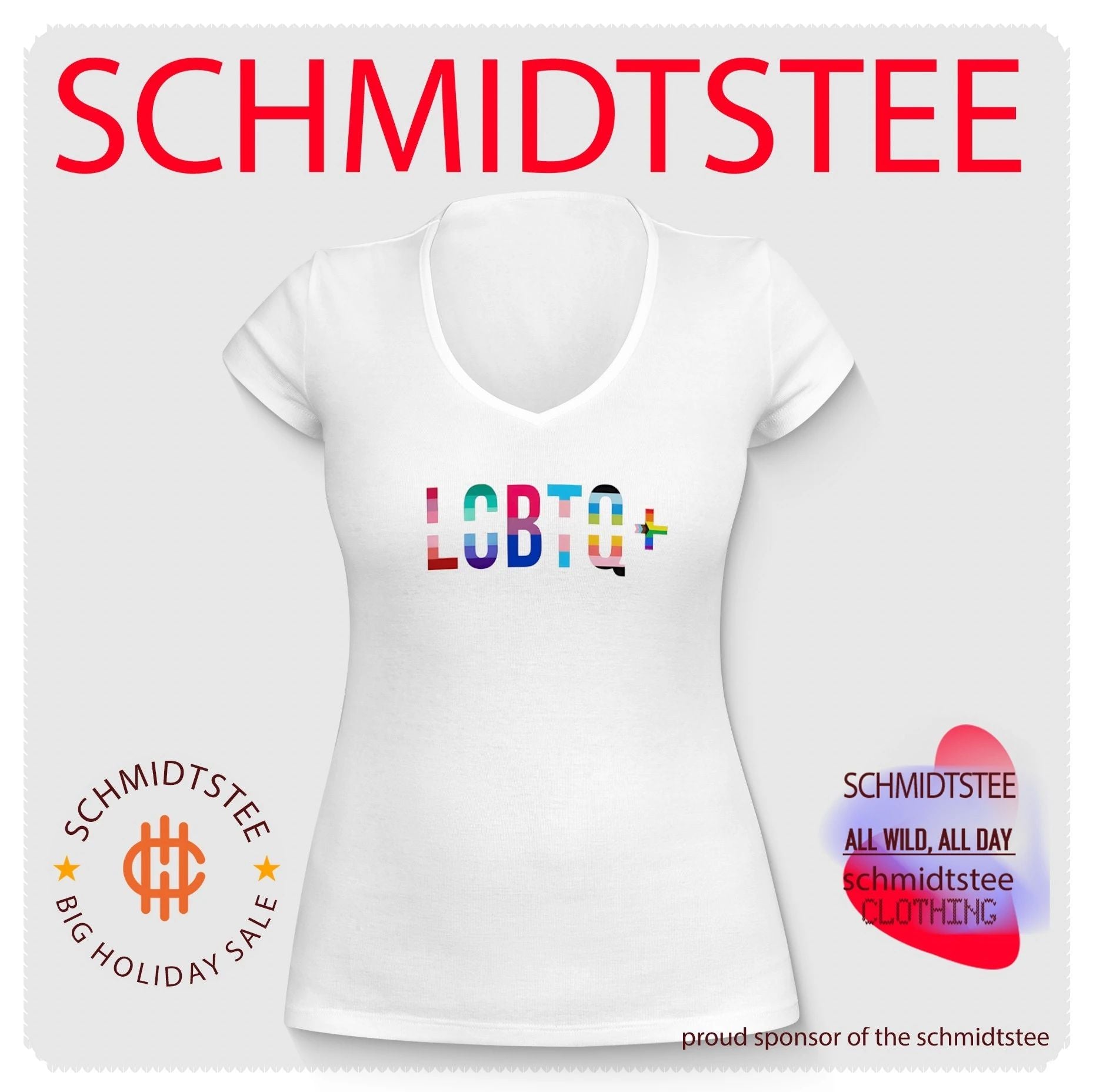 LGBTQ Pride rainbow flag shirt