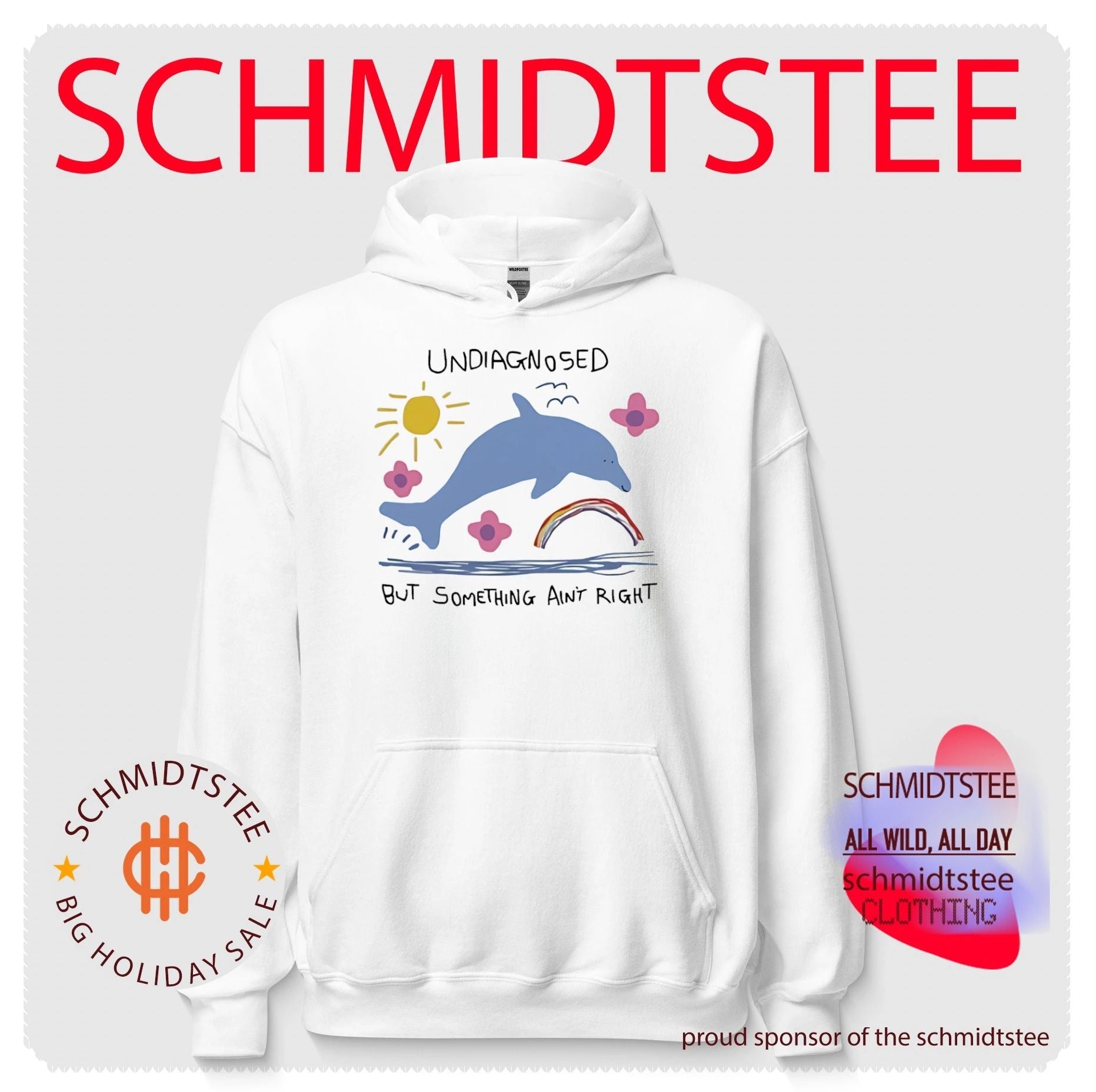 Undiagnosed but something ain’t right cartoon dolphin shirt