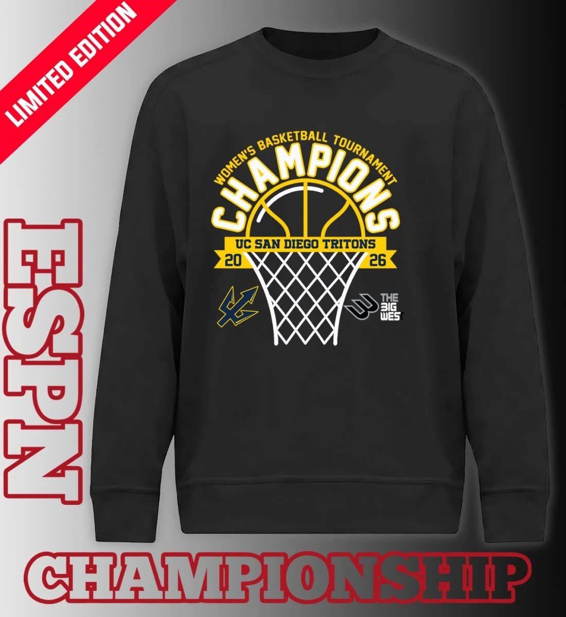 The Big West Conference Women’s Basketball Tournament Champions 2026 UC San Diego Tritons T-Shirt