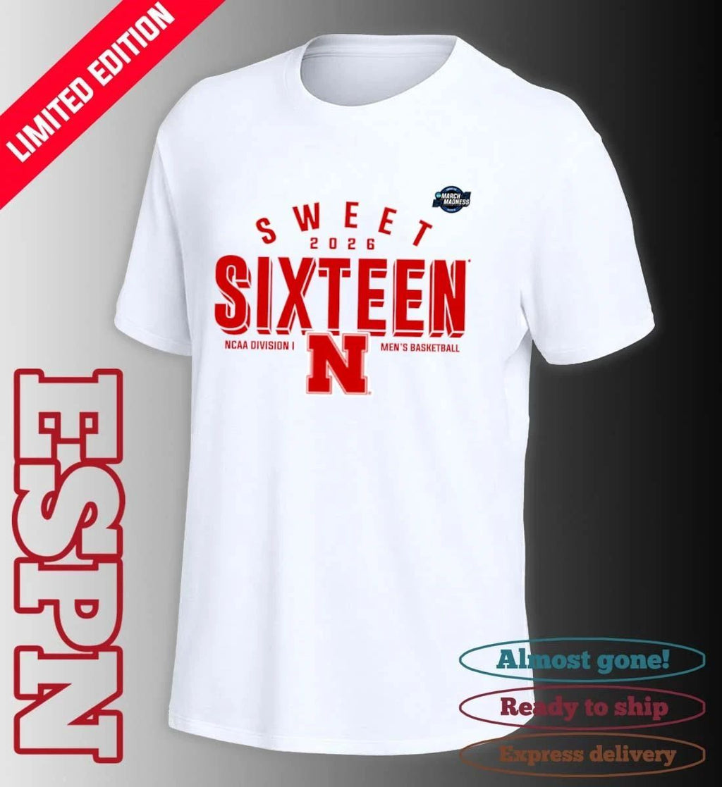 Sweet 16 Nebraska Cornhuskers 2026 NCAA Men’s Basketball T-Shirt