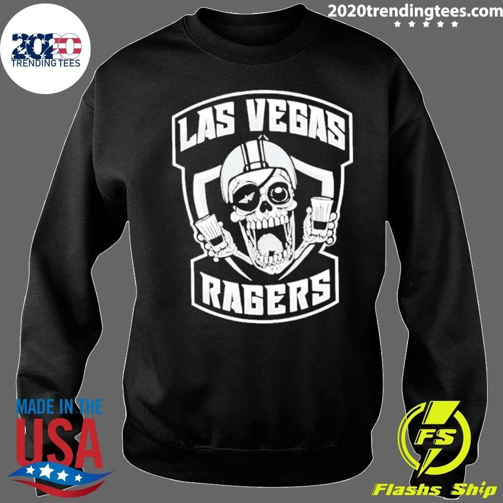 Las Vegas Ragers Skull With Shot Glasses Shirt