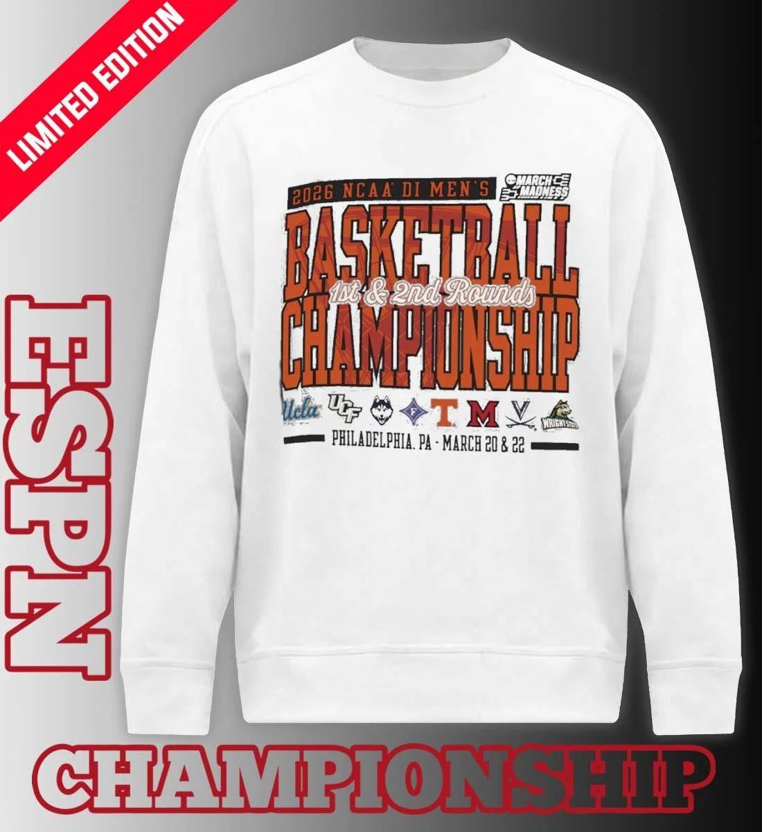 Philadelphia, PA 2026 NCAA DI Men’s Basketball Championship – March 20 & 22 T-Shirt