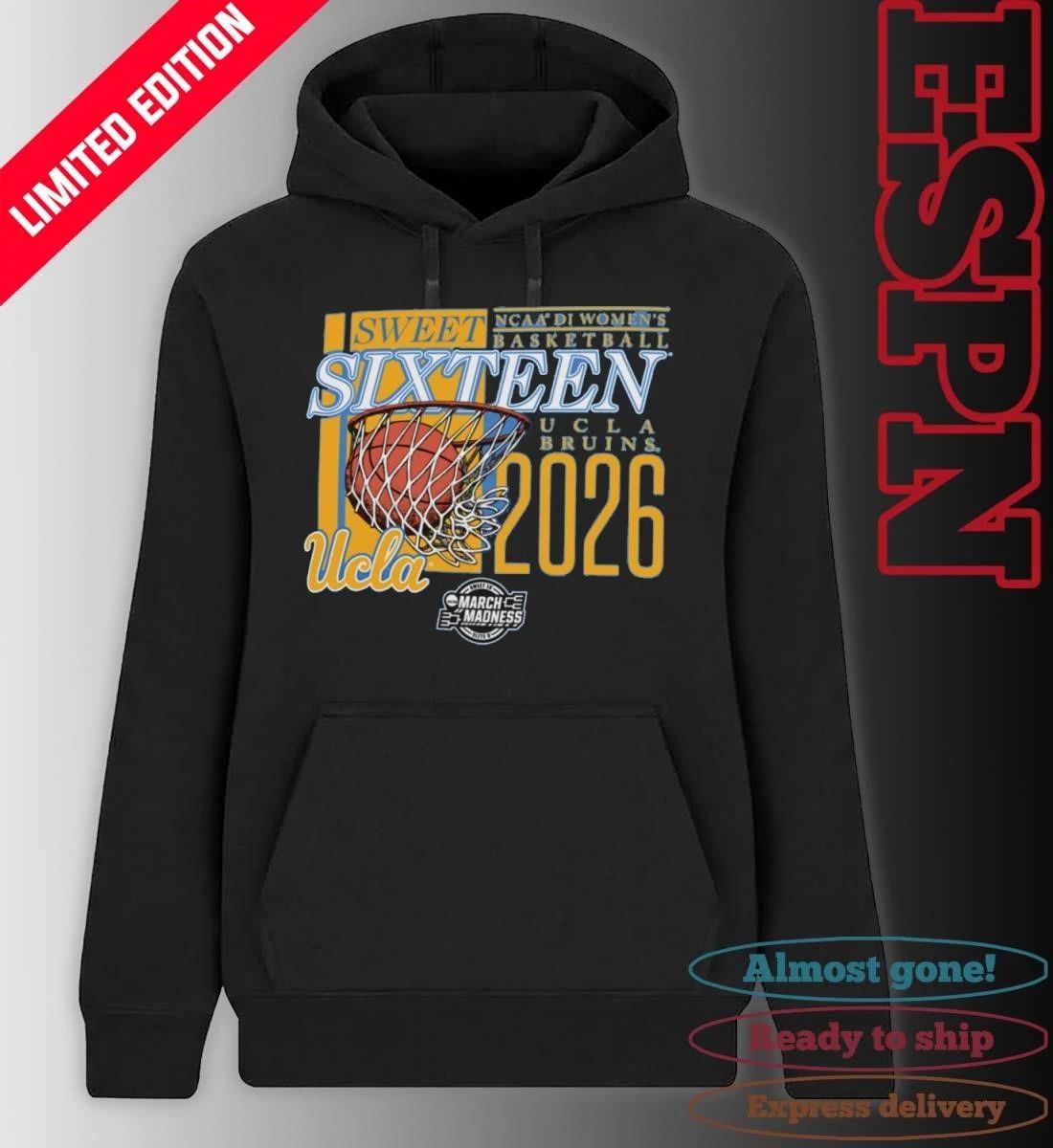 Ucla Bruins 2026 NCAA DI Women’s Basketball Sweet Sixteen – Sacramento Regional T-Shirt