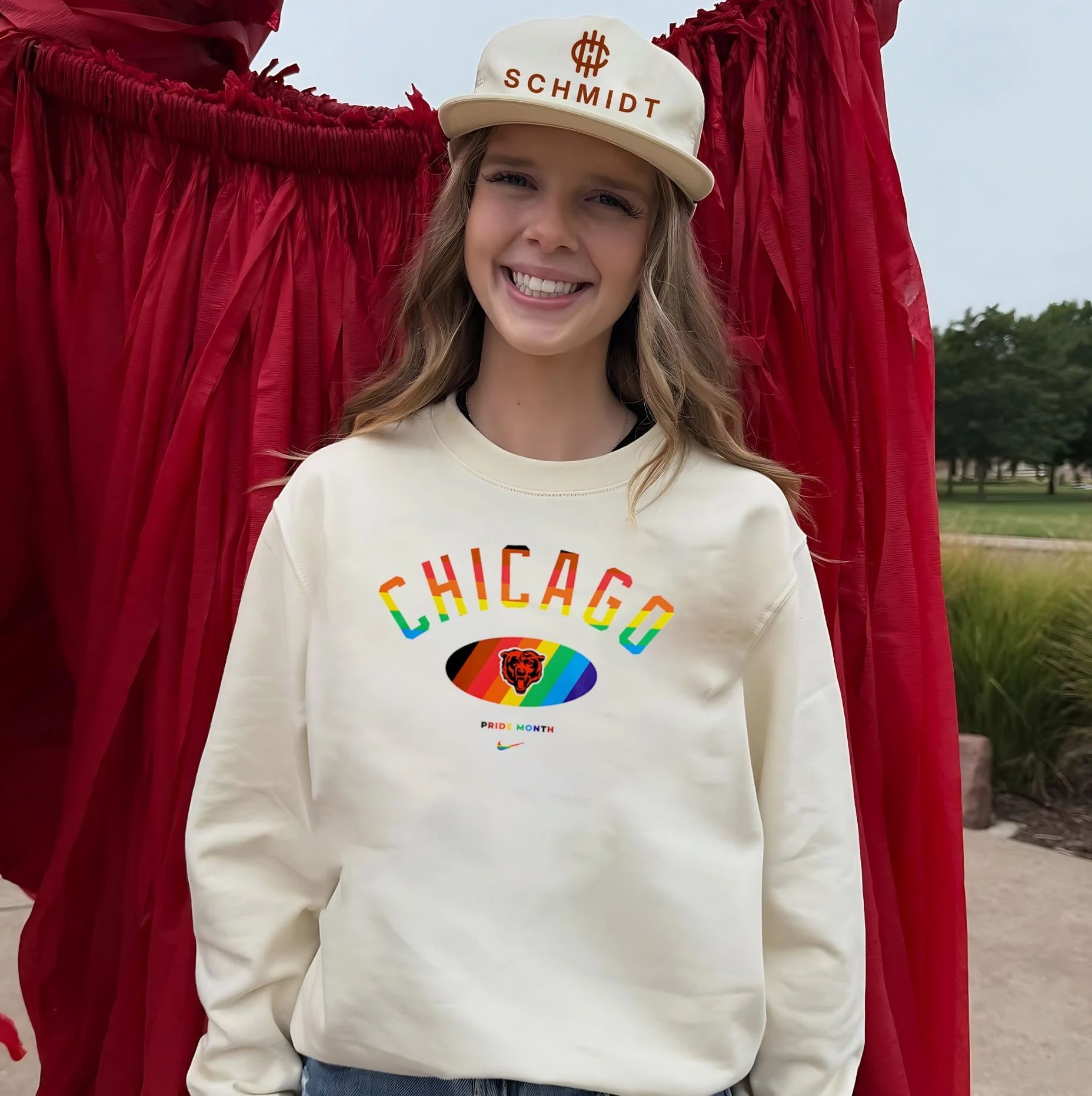 Chicago Bears Pride Month Rainbow logo shirt