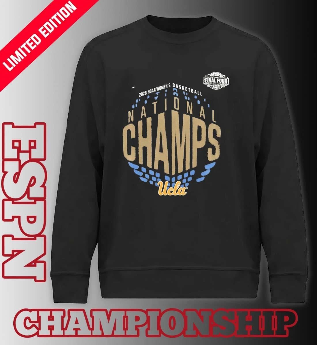 UCLA Bruins 2026 NCAA Women’s Basketball National Champions Locker Room T-Shirt