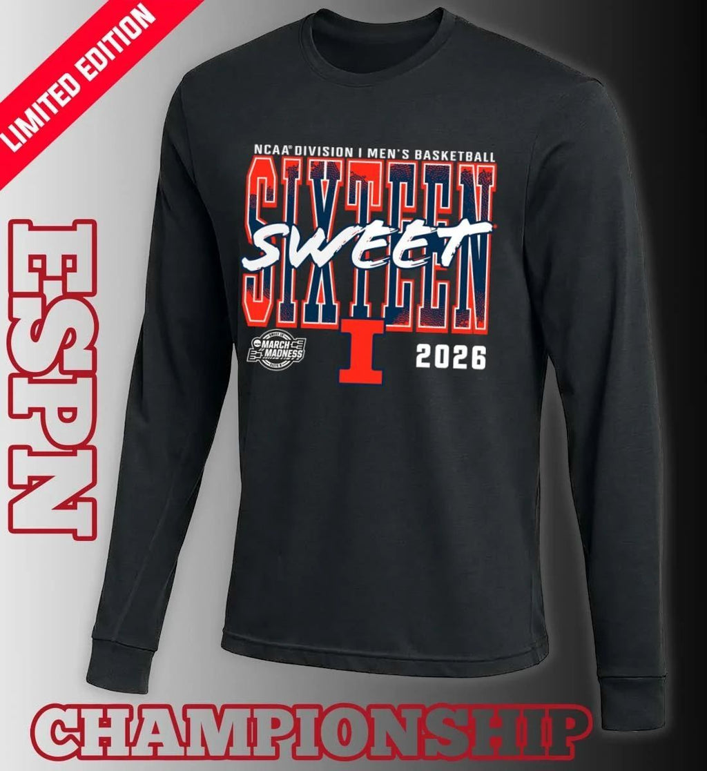 Illinois Fighting Illini 2026 NCAA Men’s Basketball Tournament March Madness Sweet 16 T-Shirt