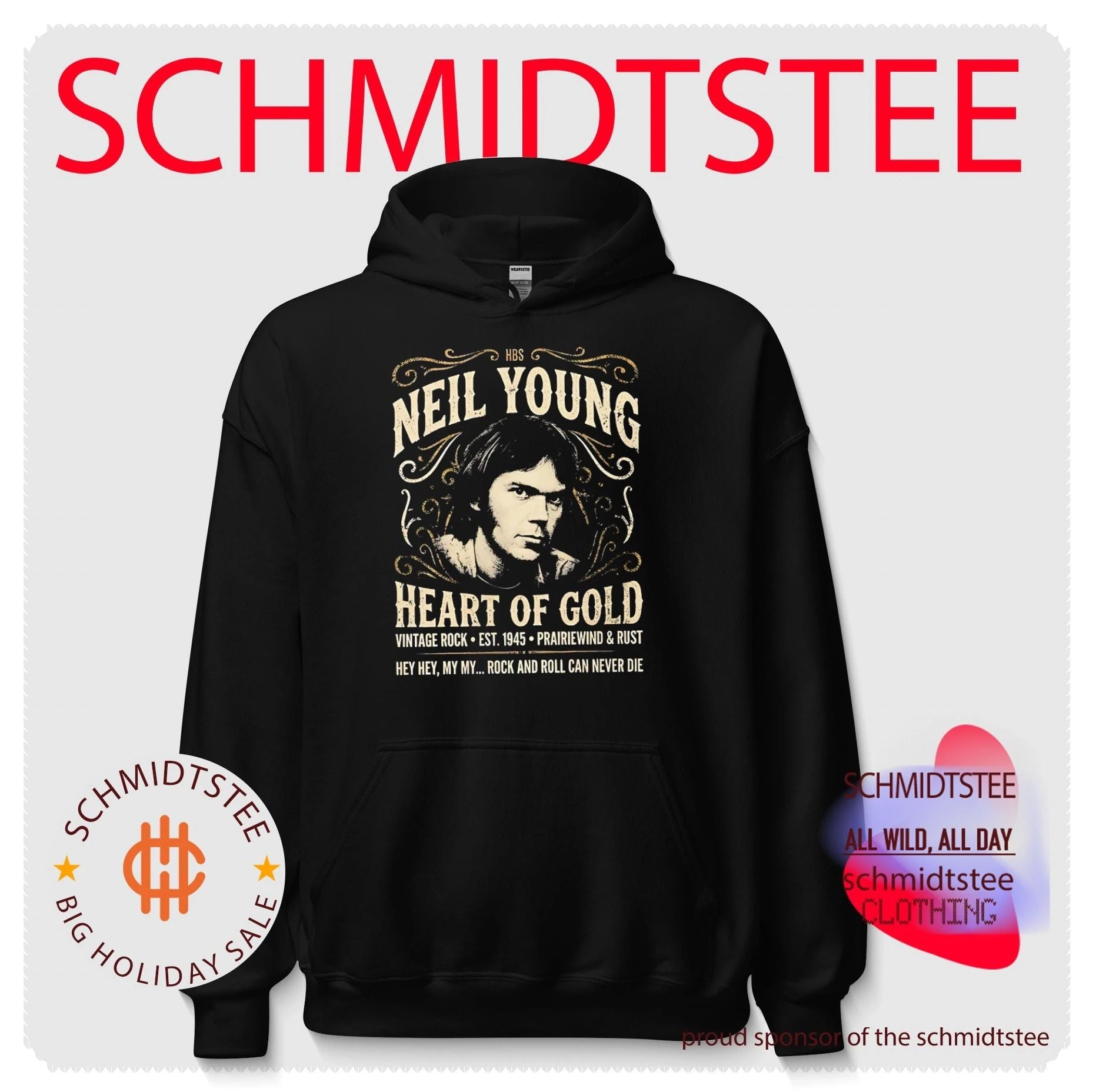 Neil Young heart of gold vintage rock est 1945 Prairiewind and Rust vintage shirt