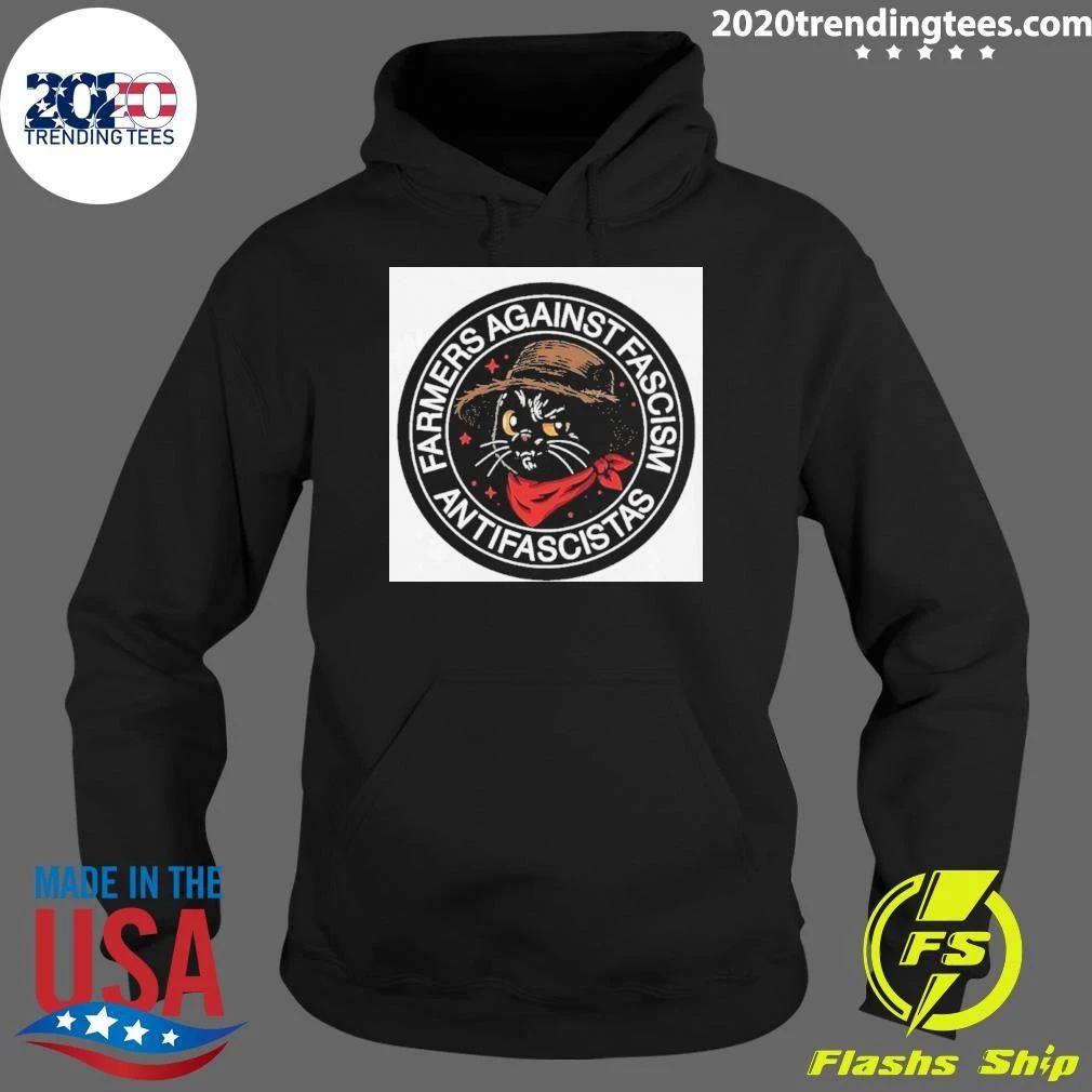 Farmers Against Fascism Antifascistas Cat Shirt