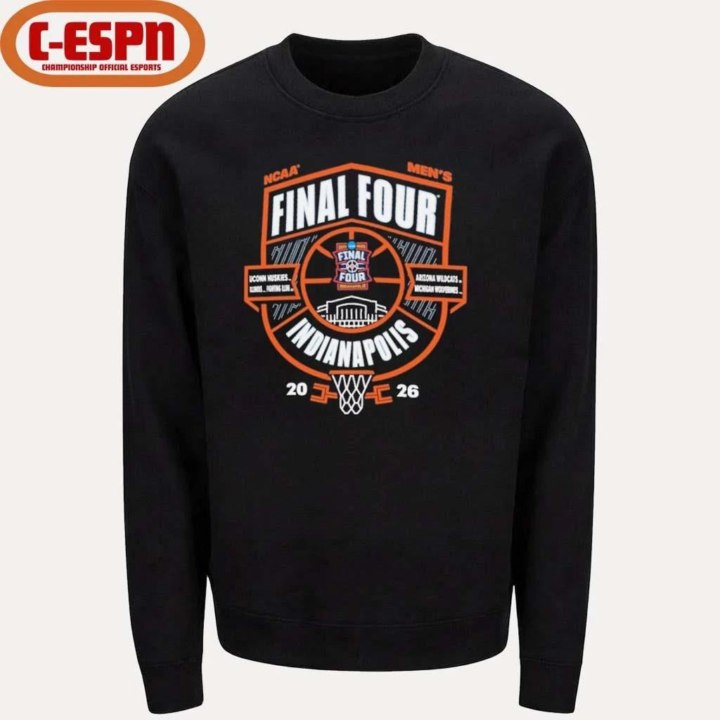 Men’s Final Four 2026 Uconn, Illinois, Arizona And Michigan Shirt