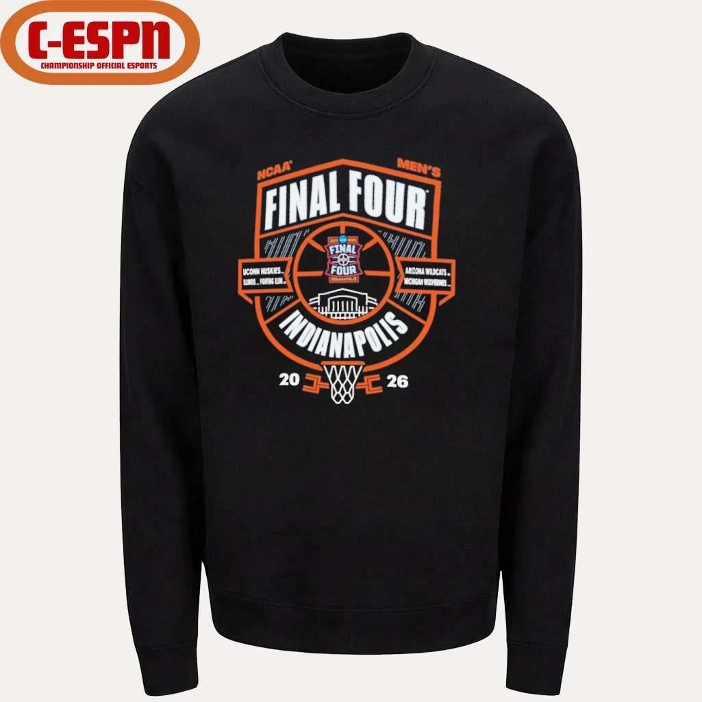 Men’s Final Four 2026 Uconn, Illinois, Arizona And Michigan Shirt