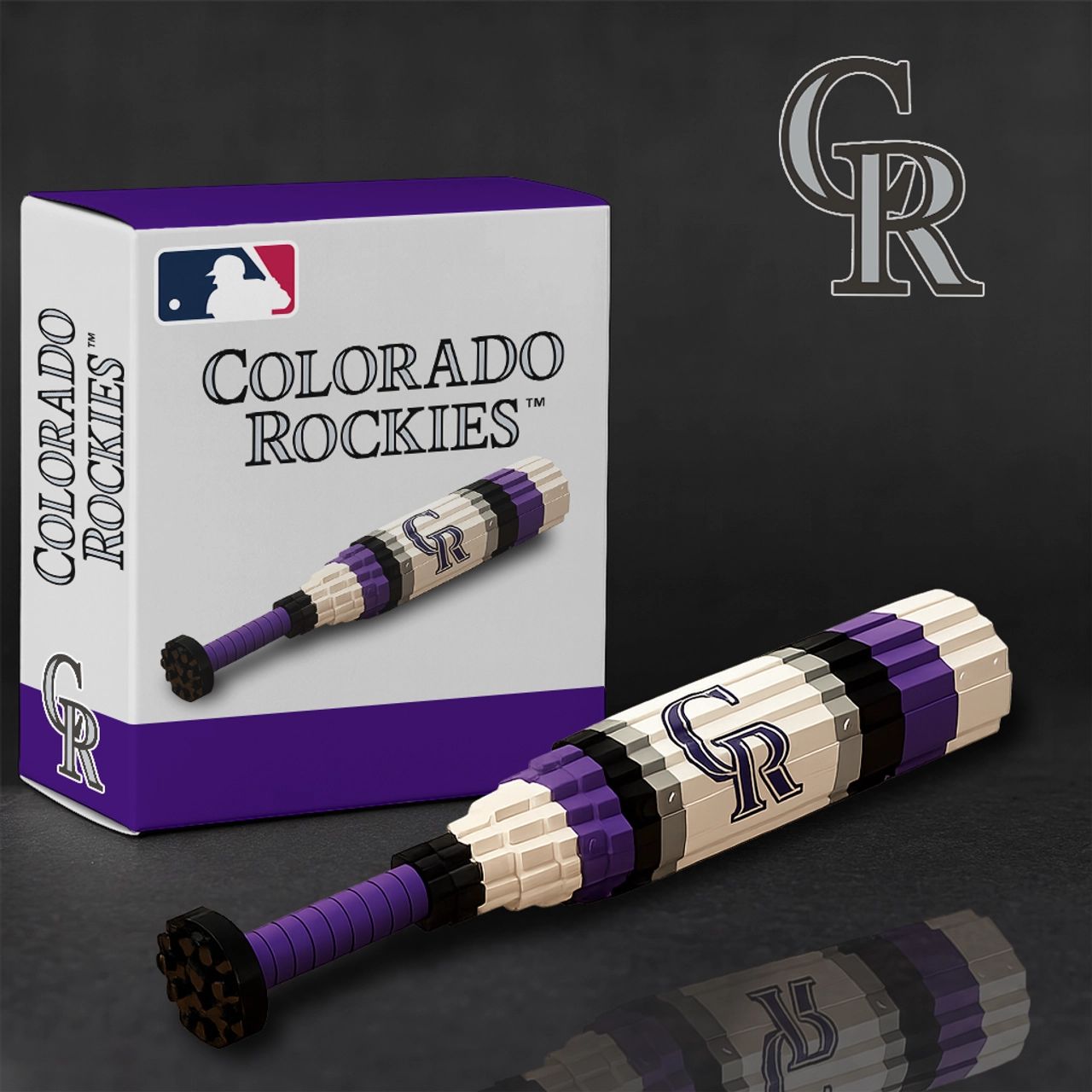 Colorado Rockies Baseball Bat Building Blocks Set