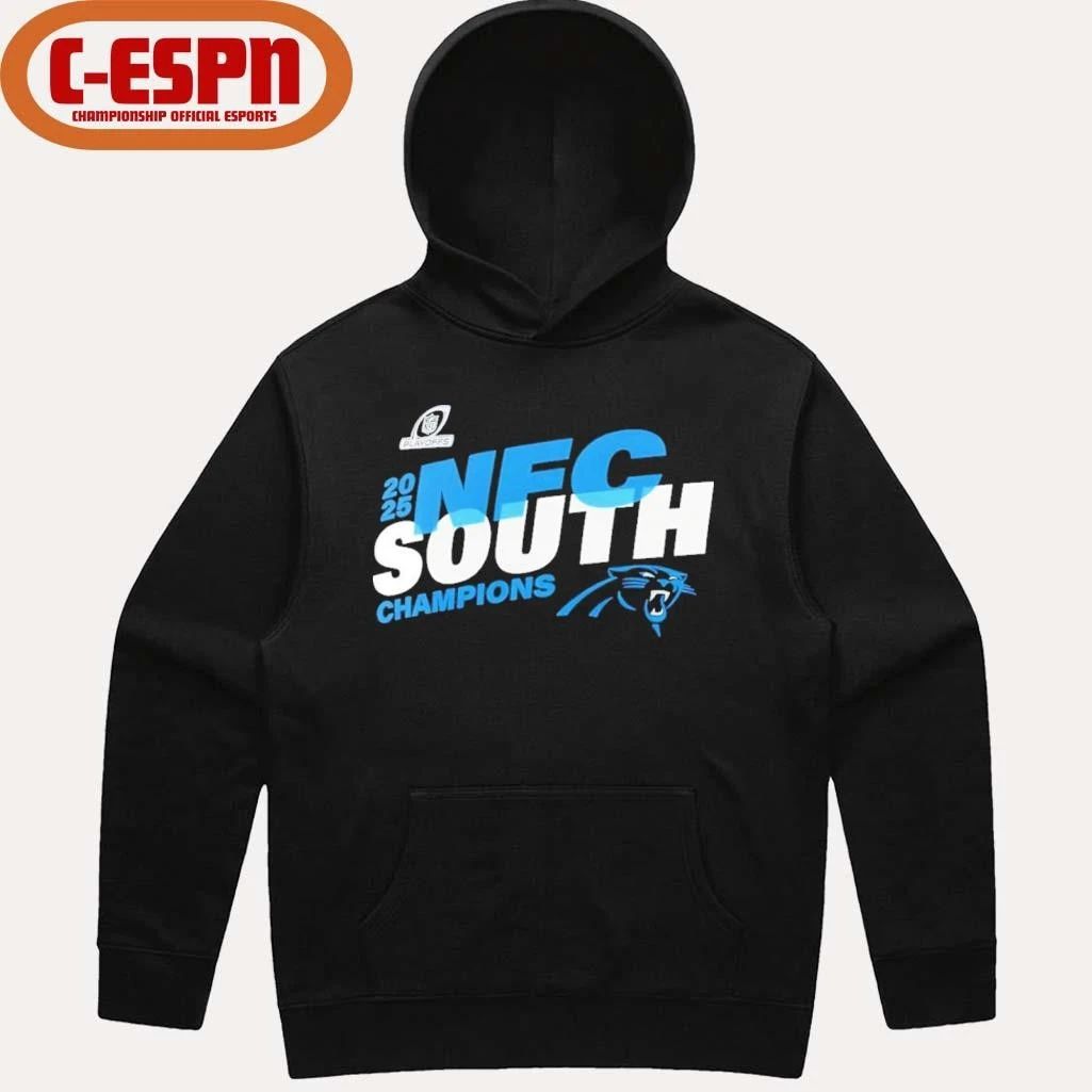 Carolina Panthers 2025 NFC South Division Champions Conquer T-Shirt