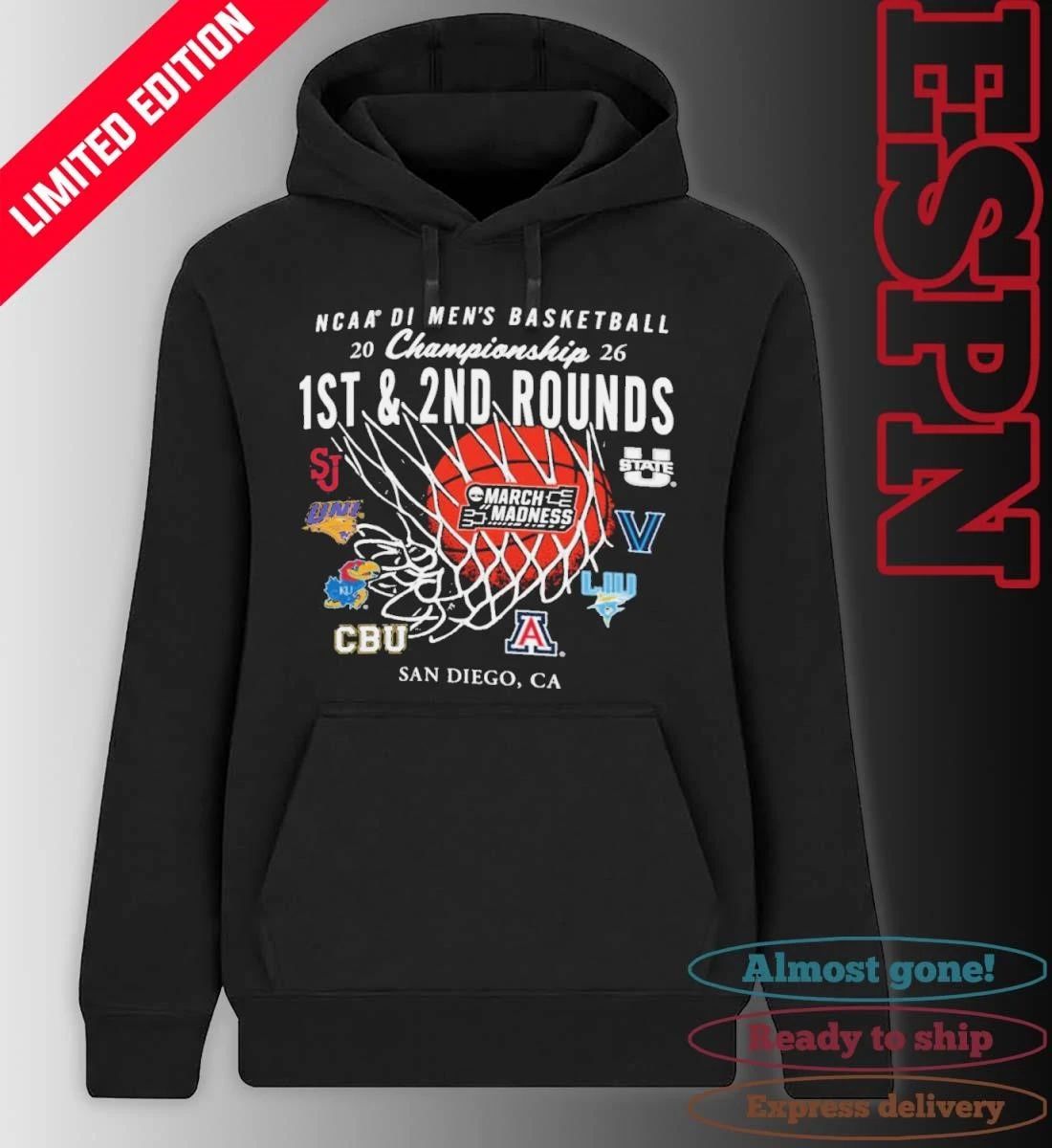 2026 NCAA DI Men’s Basketball 1st, 2nd Rounds – San Diego Shirt