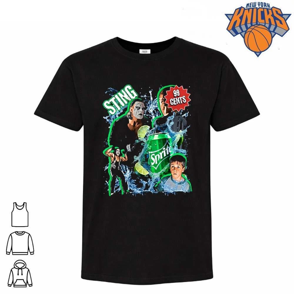 Sting Wrestler Sprite Soda Can 99 Cents Lime Splash Aesthetic Vintage Retro 90s Bootleg Rap Tee Mashup Wrestling Fan Graphic Shirt