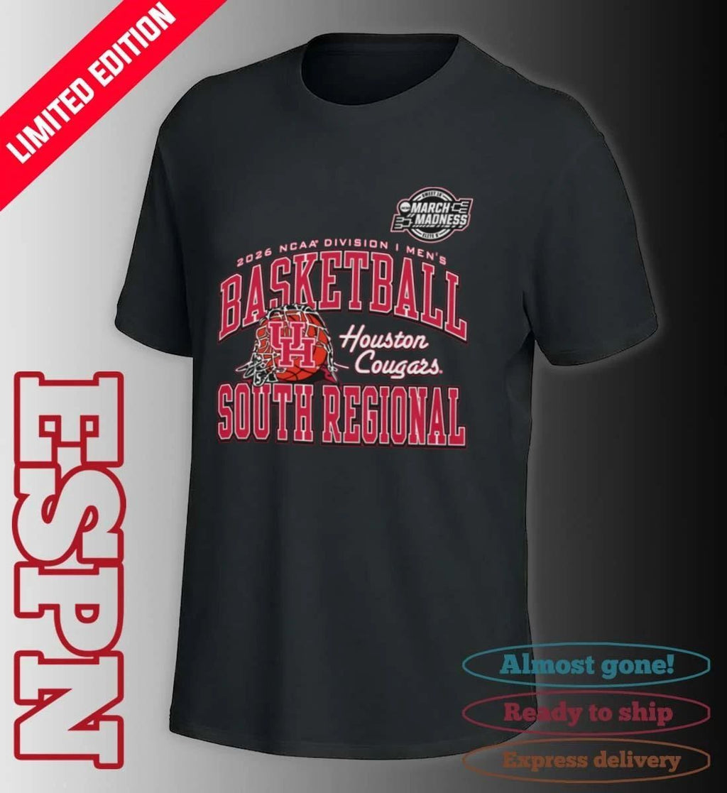 Houston Cougars 2026 NCAA DI Men’s Basketball Sweet 16 – South Regional T-Shirt