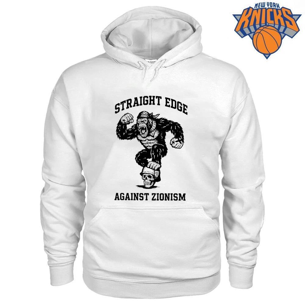 Straight Edge Against Zionism Gorilla Skull Punk Rock Shirt