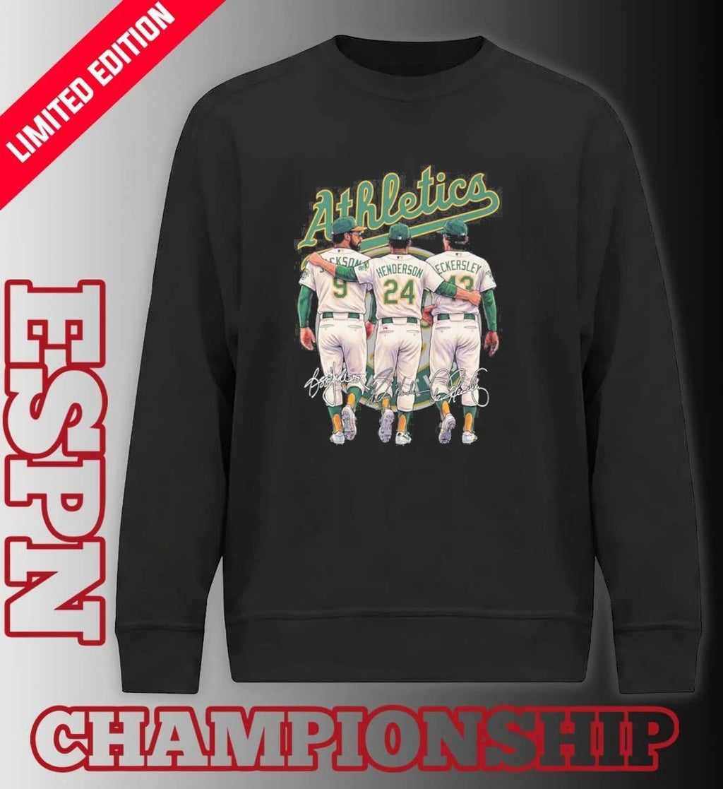 Oakland Athletics Reggie Jackson, Rickey Henderson And Dennis Eckersley Shirt