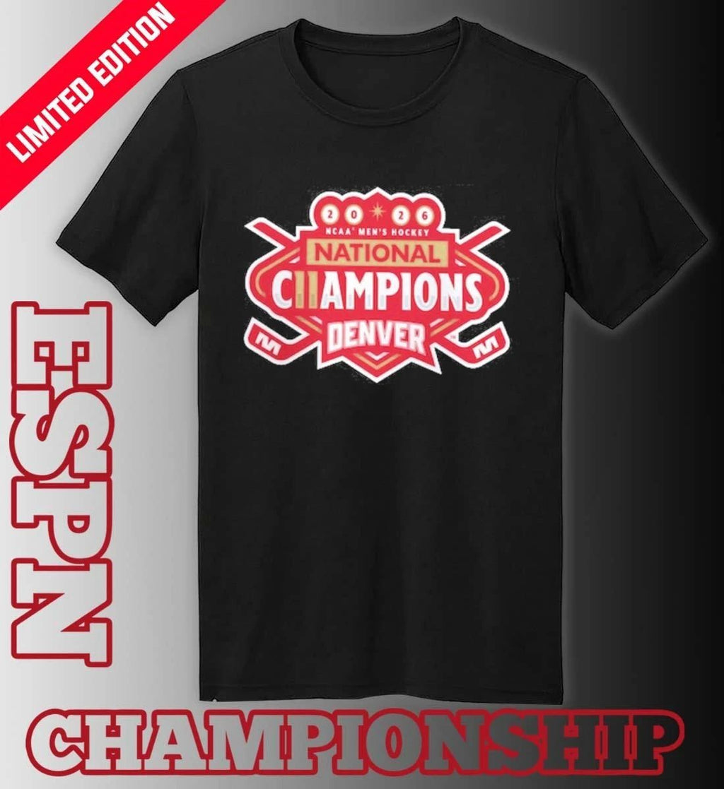 Denver Pioneers 2026 NCAA Frozen Four Men’s Ice Hockey National Champions Logo T-Shirt
