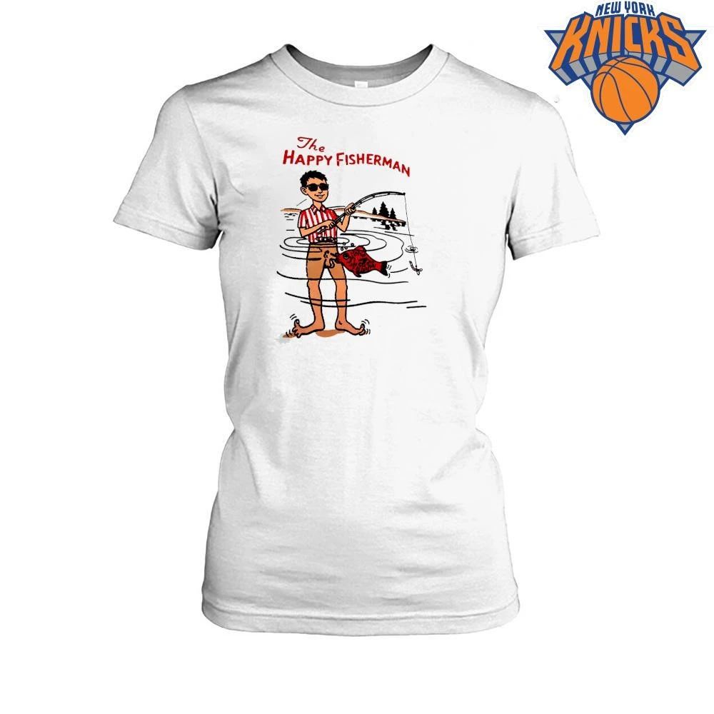 The Happy Fisherman Funny Naughty Fishing Humor Meme Shirt