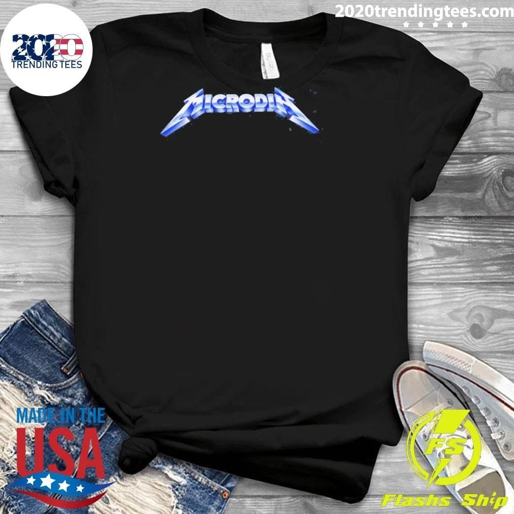Microdin Heavy Metal Parody Logo Shirt