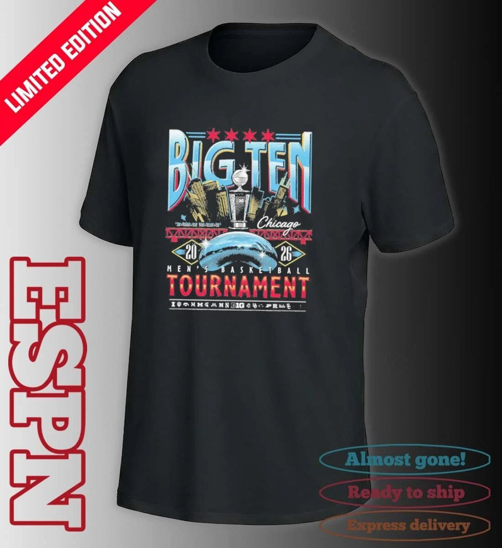 Chicago 2026 Big Ten Men’s Basketball Tournament Logos Shirt
