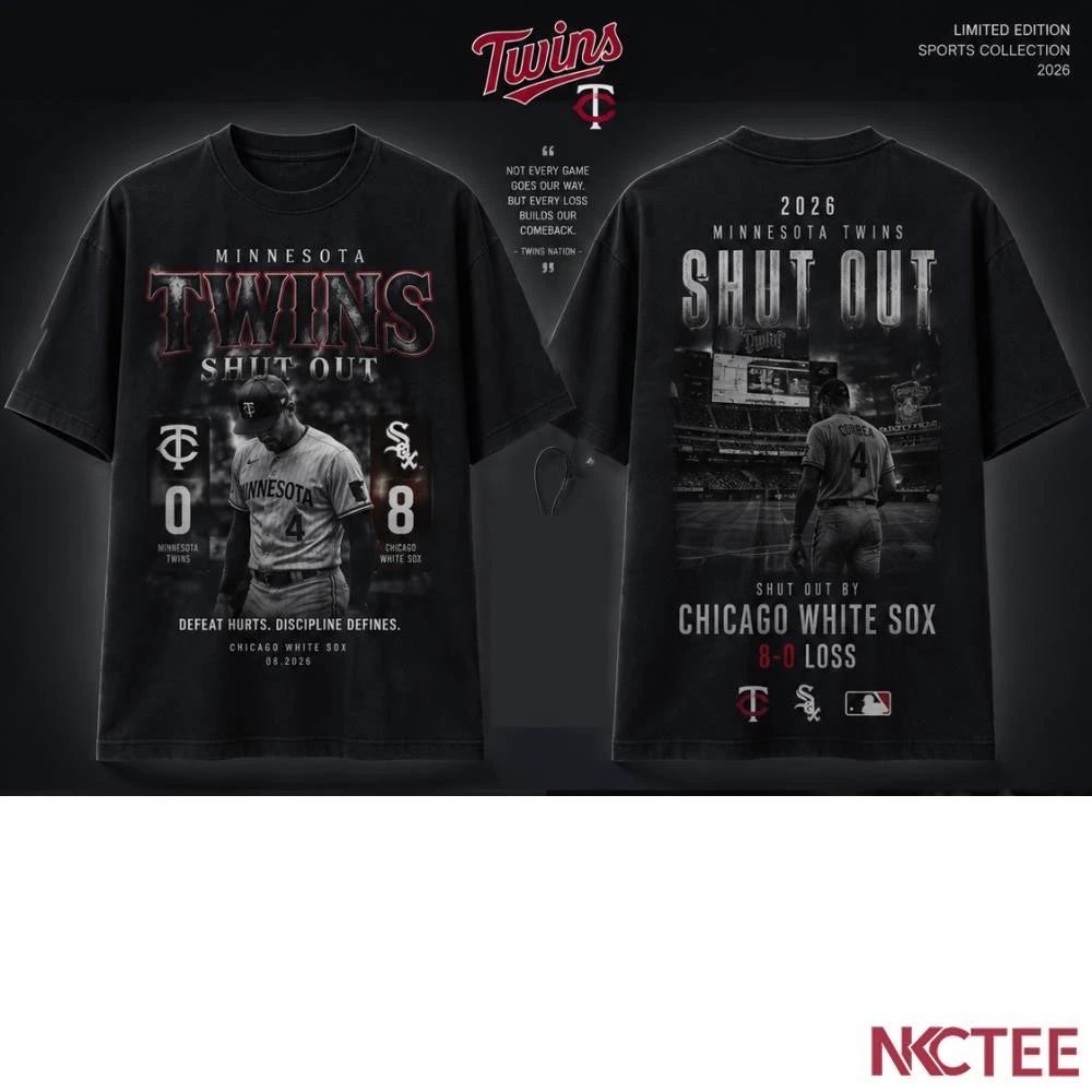2026 Minnesota Twins shut out by Chicago White Sox in 8-0 loss shirt